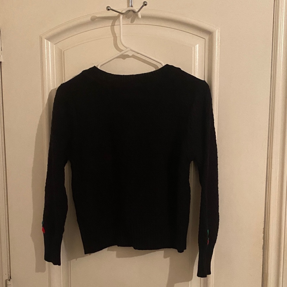 Forever 21 Black Cardigan with Cherry Embroidery - Picture 2 of 3